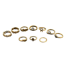 10Pcs Boho Rings for women Retro Design Arrow Moon Midi Finger Knuckle Ring Jewelry Anillo Feminino