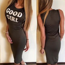 2017 Solid Sleeveless Letter Printed Dresses Women Streetwear Print GOOD GIRL Sheath Dress Casual Bodycon Beach Vestidos