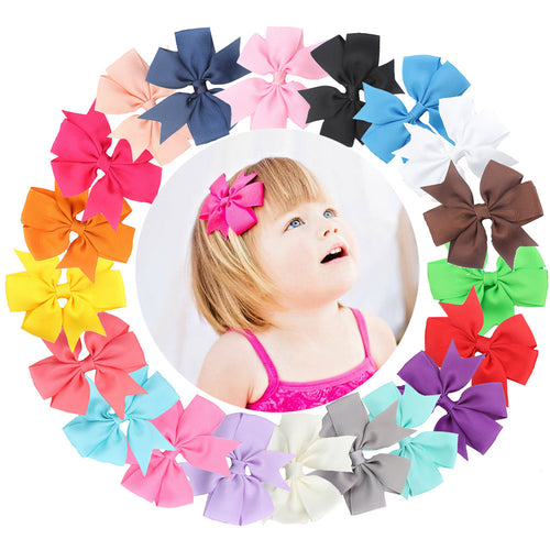 20Pcs Cute Sweet Lovely Bowknot Hair Clip for Kids Baby Girls Toddlers and Infants