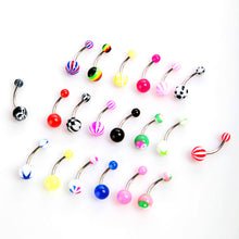 20Pcs sexy Navel Belly Button Ring Barbell Crystal Ball Piercing belly piercing Body Jewelry