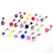 20Pcs sexy Navel Belly Button Ring Barbell Crystal Ball Piercing belly piercing Body Jewelry