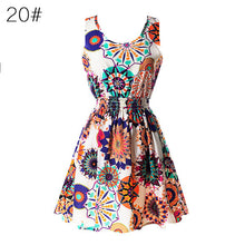 21 Colors New Sexy Women's Tank Chiffon Beach Dress Sleeveless Floral Mini Dresses M-XXL