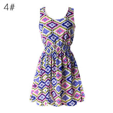 21 Colors New Sexy Women's Tank Chiffon Beach Dress Sleeveless Floral Mini Dresses M-XXL