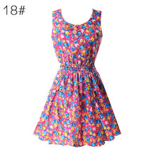 21 Colors New Sexy Women's Tank Chiffon Beach Dress Sleeveless Floral Mini Dresses M-XXL