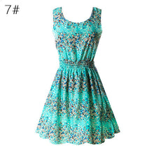 21 Colors New Sexy Women's Tank Chiffon Beach Dress Sleeveless Floral Mini Dresses M-XXL