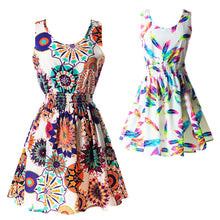 21 Colors New Sexy Women's Tank Chiffon Beach Dress Sleeveless Floral Mini Dresses M-XXL