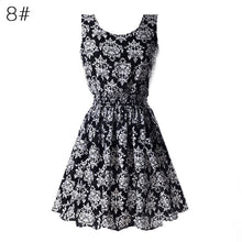 21 Colors New Sexy Women's Tank Chiffon Beach Dress Sleeveless Floral Mini Dresses M-XXL