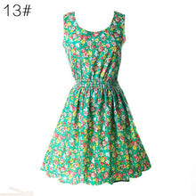 21 Colors New Sexy Women's Tank Chiffon Beach Dress Sleeveless Floral Mini Dresses M-XXL