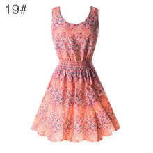 21 Colors New Sexy Women's Tank Chiffon Beach Dress Sleeveless Floral Mini Dresses M-XXL