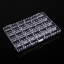 24 Slots Clear Plastic Tools Boxes Storage Box Jewelry Case Container Jewelry Packaging and Display Nail Art Tools