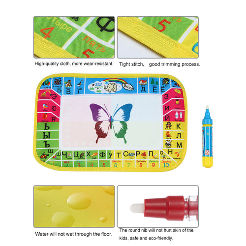25 * 165 CM Drawing Board Non-toxic Water Drawing Mat Board Painting and Writing Doodle With Magic Pen for Kids Drawing Toys