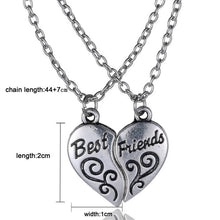 2pc best friend friendship heart-shaped Necklaces Broken Heart Pendant Necklace Gifts For best friends