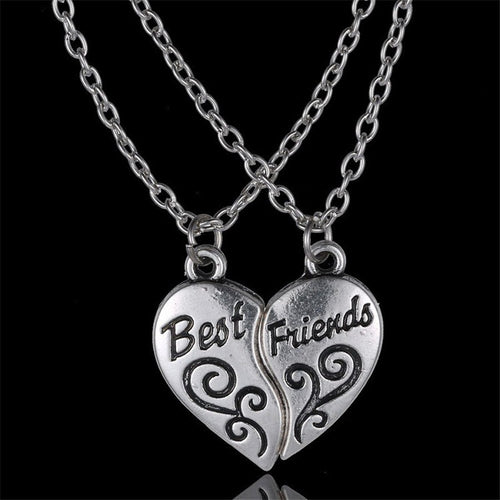 2pc best friend friendship heart-shaped Necklaces Broken Heart Pendant Necklace Gifts For best friends