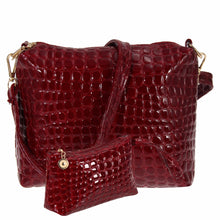 2PCBag Handbag Set Women MessengShouldBag Crocodile PU LeathCasual Tote Crossbody Quilted BagSet Women Clutch Bag