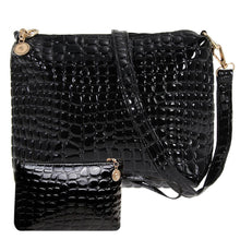 2PCBag Handbag Set Women MessengShouldBag Crocodile PU LeathCasual Tote Crossbody Quilted BagSet Women Clutch Bag