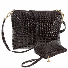 2PCBag Handbag Set Women MessengShouldBag Crocodile PU LeathCasual Tote Crossbody Quilted BagSet Women Clutch Bag