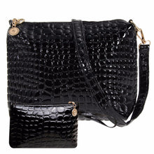 2PCBag Handbag Set Women MessengShouldBag Crocodile PU LeathCasual Tote Crossbody Quilted BagSet Women Clutch Bag