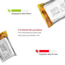 2Pcs 37V 240mAh 30C Lipo Battery for Syma S107S105 RC Helicopter