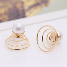 2Pcs Bridal Wedding Prom Crystal Pearl Flower Hair Pins Swirl Spiral Twist Hairpins Tiara Ornaments Bijouterie Accessories