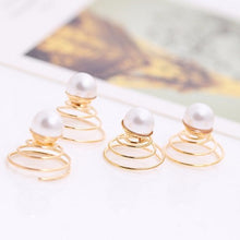 2Pcs Bridal Wedding Prom Crystal Pearl Flower Hair Pins Swirl Spiral Twist Hairpins Tiara Ornaments Bijouterie Accessories