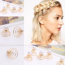 2Pcs Bridal Wedding Prom Crystal Pearl Flower Hair Pins Swirl Spiral Twist Hairpins Tiara Ornaments Bijouterie Accessories