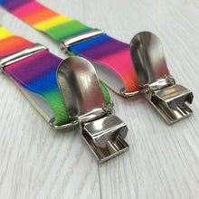 2pcss Colorful Boy Men Y-Back Suspenders Child Elastic Adjustable Clip-On Braces PY1 P18