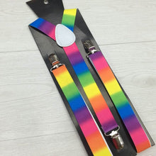 2pcss Colorful Boy Men Y-Back Suspenders Child Elastic Adjustable Clip-On Braces PY1 P18
