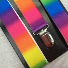 2pcss Colorful Boy Men Y-Back Suspenders Child Elastic Adjustable Clip-On Braces PY1 P18