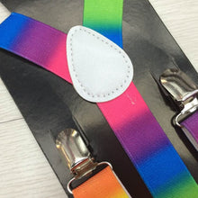 2pcss Colorful Boy Men Y-Back Suspenders Child Elastic Adjustable Clip-On Braces PY1 P18