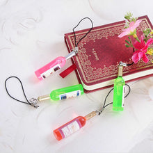 2Pcs Creative Mini Wine Bottle Keyring Key Ring Keychain For mobile phone/