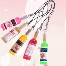 2Pcs Creative Mini Wine Bottle Keyring Key Ring Keychain For mobile phone/