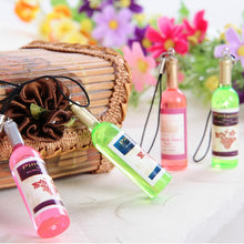 2Pcs Creative Mini Wine Bottle Keyring Key Ring Keychain For mobile phone/