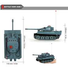 2Pcs HUAN QI 508-10 132 USA M1A2 and German Tiger 1 H1 Infrared Fighting RC Battle Tank with Sound and Lights RC Tank Toys