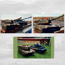 2Pcs HUAN QI 508-10 132 USA M1A2 and German Tiger 1 H1 Infrared Fighting RC Battle Tank with Sound and Lights RC Tank Toys