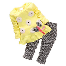 2pcss Kids Baby Girl Minnie Clothes Sets Pullover Bow Tops+Plaids & Checks Pants Outfits Set WholeBaby Boutique Clothing