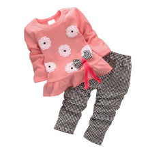 2pcss Kids Baby Girl Minnie Clothes Sets Pullover Bow Tops+Plaids & Checks Pants Outfits Set WholeBaby Boutique Clothing