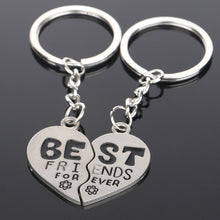 2Pcs/Pair Creative Model Friendship Keyrings Charm Best Friend Forever Keychains Zinc Alloy Gifts For Women