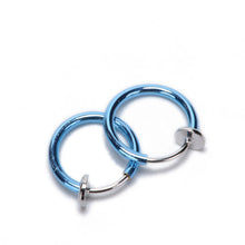 2Pcs Tongue Ring Goth Punk Clip On Fake Piercing Body Nose Lip Rings Hoop Ear Tongue Ring