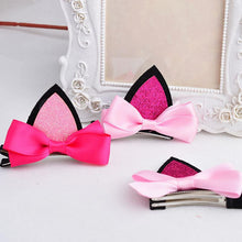 2Pcs children baby girls flower cat ears hairpin hair accessories clip hairpins barrettes headwear