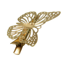 2Pcs gold hollow out bow butterfly barrette hair pins hair clip accessories daughter gift girls headpiece
