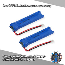 2pcs 37V 200mAh 30C Upgrade Lipo Battery for Blade Inductrix Tiny Whoop BLH8700 BLH8580 RC Drone Quadcopter