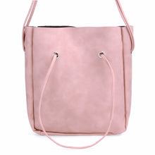 2pcBucket Women Composite Bag MessengShouldBag DesignhandbagPU LeathCrossbody BagLarge Tote Handbag