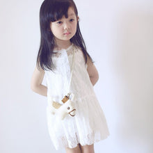 2pcss Kids Girls Sleeveless Dress Lace Floral Braces Dress Sundress Costume 2-7 Year PY1