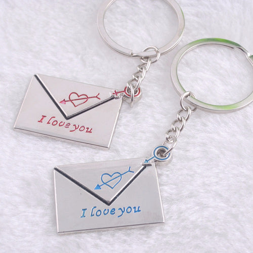 2pcs Lover's Keyrings Envelope 
