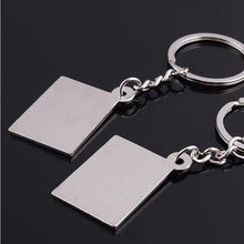 2pcs Lover's Keyrings Envelope "I love you" Engraved Cupid's Arrow Heart Keychains
