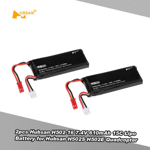 2pcs Original Hubsan H502-16 74V 610mAh 15C Lipo Battery for Hubsan X4 H502S H502E RC Quadcopter