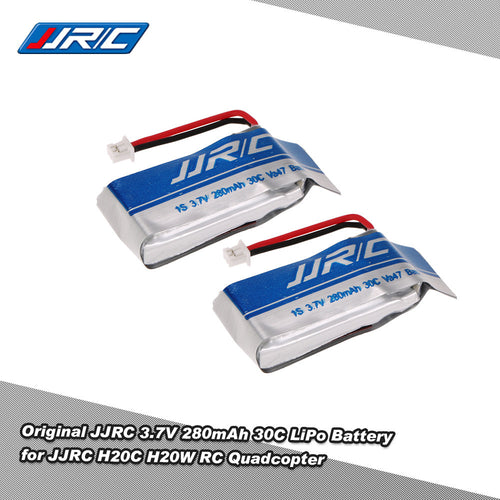 2pcs Original JJRC 37V 280mAh 30C LiPo Battery for JJRC H20C H20W RC Quadcopter