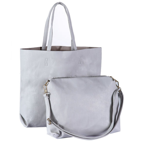 2pcLuxury DesignWomen HandbagSmooth PU LeathComposite BagHandbag Women ShouldMessengBag