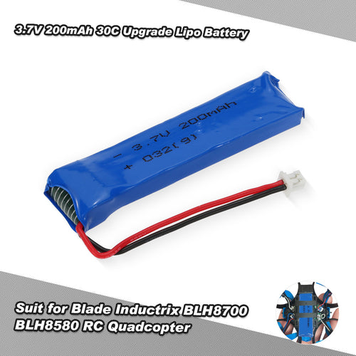 37V 200mAh 30C Upgrade Lipo Battery for Blade Inductrix Tiny Whoop BLH8700 BLH8580 RC Drone Quadcopter