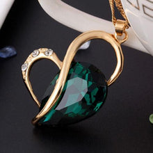 3 Color Necklace Earrings Heart Love Crystal Rhinestone Gem Party Jewelry Sets For Women Jewelry Set